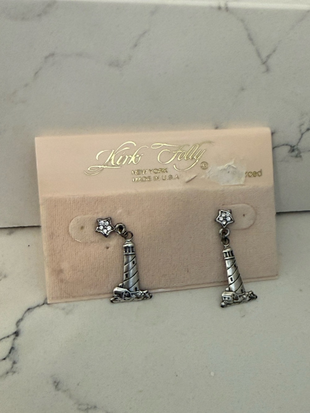 Kirks Folly Silver Lighthouse Earrings